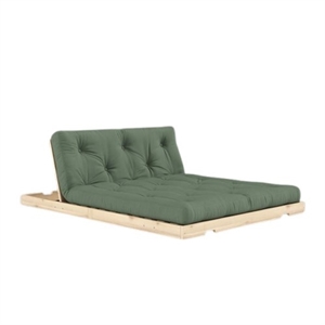Karup Flip-sovesofa med Madrass 140x200 Olivengrønn/rå