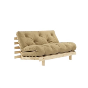 Karup Roots Sovesofa med Madrass 140x200 758 Beige/ Rå