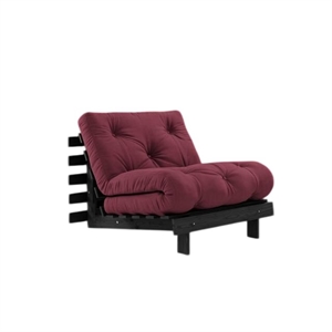 Karup Roots Sovesofa med Madrass 90x200 Svart Natt/bordeaux