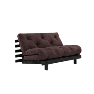 Karup Roots Sovesofa med Roots Madrass 140x200 Brun/svart Lakkert