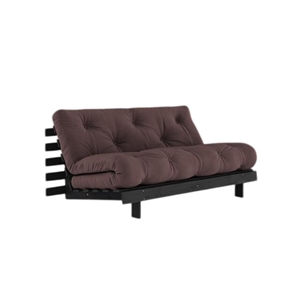 Karup Roots Sovesofa med Roots Madrass 160x200 Brun/svart Lakkert