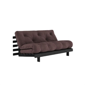 Karup Roots Sovesofa med Roots Madrass 160x200 Brun/svart Lakkert