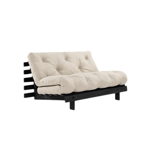 Karup Roots Sovesofa med Roots Madrass 140x200 Beige/svart Lakkert