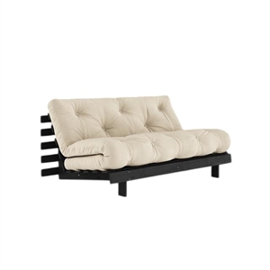 Karup Roots Sovesofa med Roots Madrass 160x200 Beige/svart Lakkert