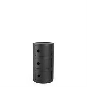 Kartell Componibili 3 Skap Matt Sort
