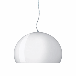 Kartell FL/Y Taklampe Mat Hvit / Svart Mellom