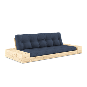 Karup Design Base Sovesofa med sideboks og 5-lags madrass Klar/marineblå