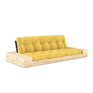 Karup Design Base Sovesofa med sideboks og 5-lags madrass Black Night/Honning