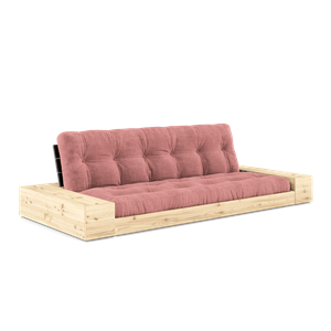 Karup Design Base Sovesofa med Sideboks og 5-lags Madrass Svart Natt/ Rosa