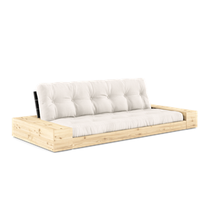Karup Design Base Sovesofa med Sideboks og 5-lags Madrass Svart natt/Naturfarget