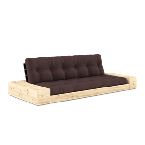 Karup Design Base Sovesofa med sideboks og 5-lags madrass svart Brun