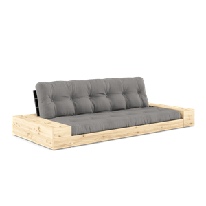 Karup Design Base Sovesofa med Sideboks og 5-lags Madrass Svart Natt/ Grå
