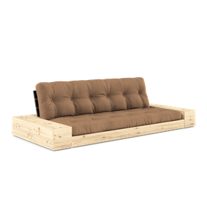 Karup Design Base Sovesofa med Sideboks og 5-lags Madrass Black Night/Mocca