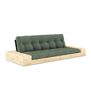 Karup Design Base Sovesofa med Sideboks og 5-lags Madrass Svart Natt/ Olivengrønn