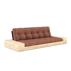 Karup Design Base Sovesofa med Sideboks og 5-lags Madrass Svart Natt/leirbrun
