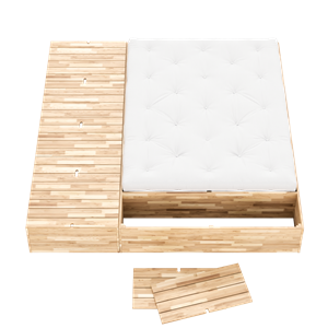 Karup kjellerseng 160x200 med oppbevaringsbenk rå