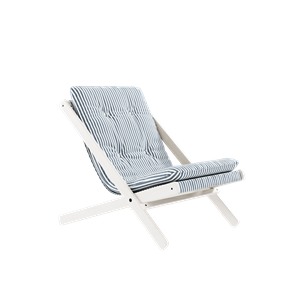 Karup Design Boogie Lenestol med Madrass Hvitlakkert/strandblå