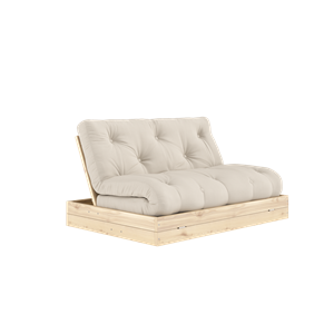Karup Design Sovesofa med Madrass, 140x200, Beige/klarlakkert
