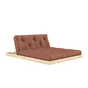 Karup Flip-sovesofa med Madrass 140x200 Leirbrun/rå