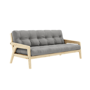 Karup Design Grab Sofa med 5-lags Madrass 746 Grå/Klar Lakk