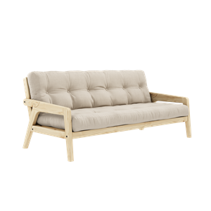 Karup Grab Sovesofa Klarlakkert Furu/747 Beige