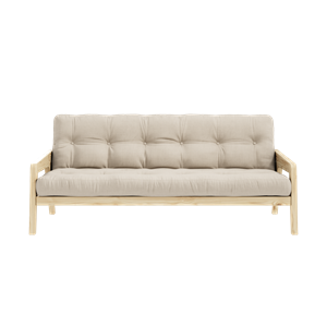 Karup Design Grab Sofa med 5-lags Madrass 747 Beige/ Klarlakkert