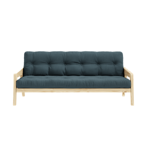 Karup Design Grab Sofa med 5-lags Madrass Petrolblå/klar Lakk