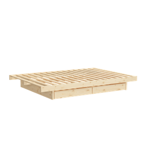 Karup Design Kanso Sengeramme med 2 Skuffer 140x200 Rå