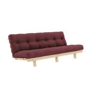 Karup Design Lean Sovesofa med Alpha-madrass 130x200 Bordeaux/rå