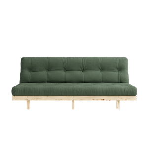 Karup Design Lean Sovesofa med 5-lags Madrass 130x190 Olivengrønn/ Rå