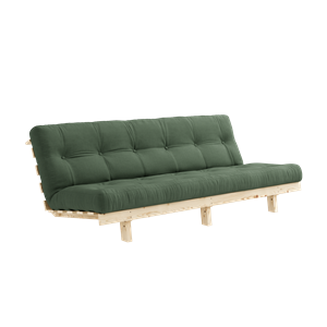 Karup Design Lean Sovesofa med Alpha-madrass 130x200 Olivengrønn/rå