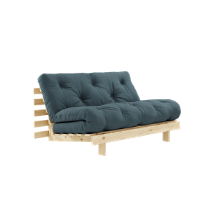 Karup Design Roots sovesofa med madrass 140x200 757 bensinblå/furu