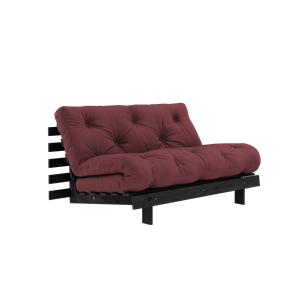 Karup Design Roots Sovesofa med Roots Madrass 140x200 Bordeaux/svart Lakkert