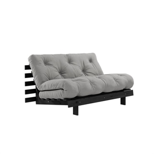 Karup Roots Sovesofa med Roots-madrass 140x200 Grå/svart Lakkert