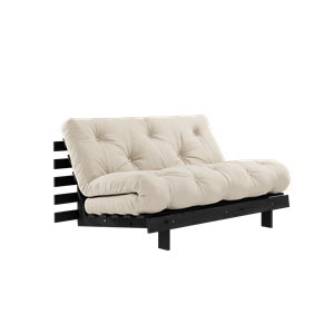 Karup Design Roots Sovesofa med Roots Madrass 140x200 Beige/svart Lakkert