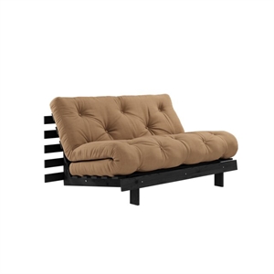 Karup Roots Sovesofa med Roots Madrass 140x200 Mokka/svart Lakkert