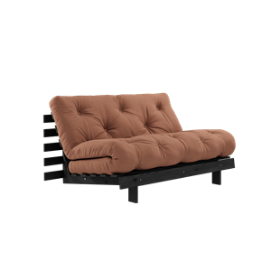 Karup Design Roots Sovesofa med Roots Madrass 140x200 Leirbrun/svart Lakkert