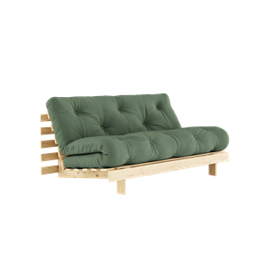 Karup Design Roots Sovesofa med Madrass 160x200 756 Olivengrønn/furu