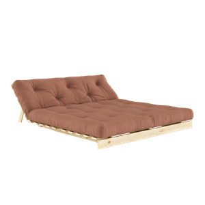Karup Design Roots Sovesofa med Madrass 160x200 759 Leirbrun/furu