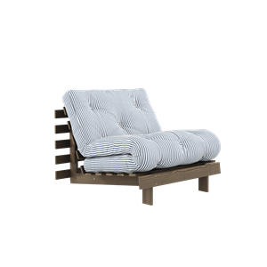 Karup Design Roots sovesofa med madrass 90x200 johannesbrunt/strandblå