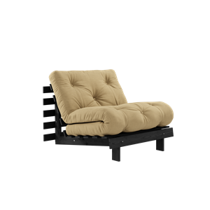 Karup Design Roots Sovesofa med Madrass 90x200 Svart Natt/ Beige