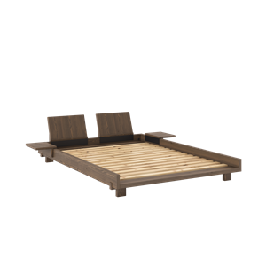 Karup Design Social Sengeramme med 2 Ryggstøtter og Sidebord 140x200 Johannesbrunt