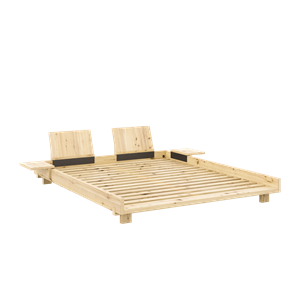 Karup Design Sosial Sengeramme med 2 Deler. Ryggstøtte og Sidebord 160x200 Klarlakkert