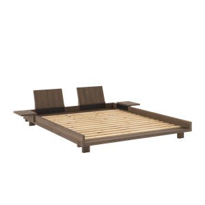 Karup Design Social Sengeramme med 2 Ryggstøtter og Sidebord 160x200 Johannesbrunt