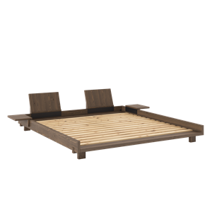 Karup Design Social Sengeramme med 2 Ryggstøtter og Sidebord 180x200 Johannesbrunt