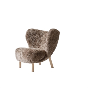 &Tradition Little Petra VB1 Lenestol Saueskinn Sahara/ Hvit Eik