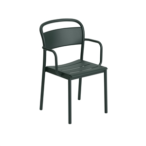Muuto Linear Steel Spisestol med Armlener Grønn
