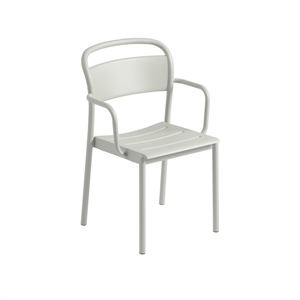 Muuto Linear Steel Spisestol med Armlener Grå