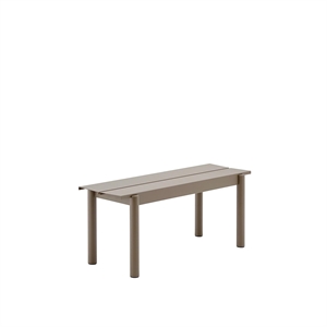 Muuto Lineær Stålbenk 110 x 34 cm Taupe