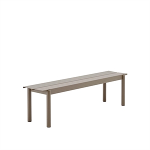 Muuto Lineær Stålbenk 110 x 34 cm Taupe